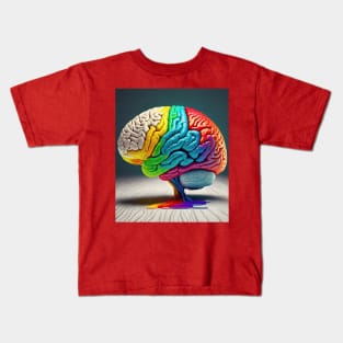 Multicolored brain Kids T-Shirt